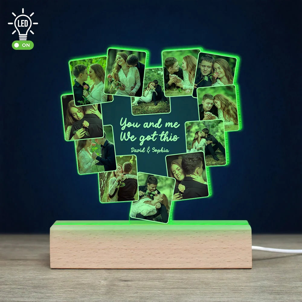 Valentine Gift, You and Me, We Got This, Custom Photo Couple 3D Led Light, Couple Gift, 040124